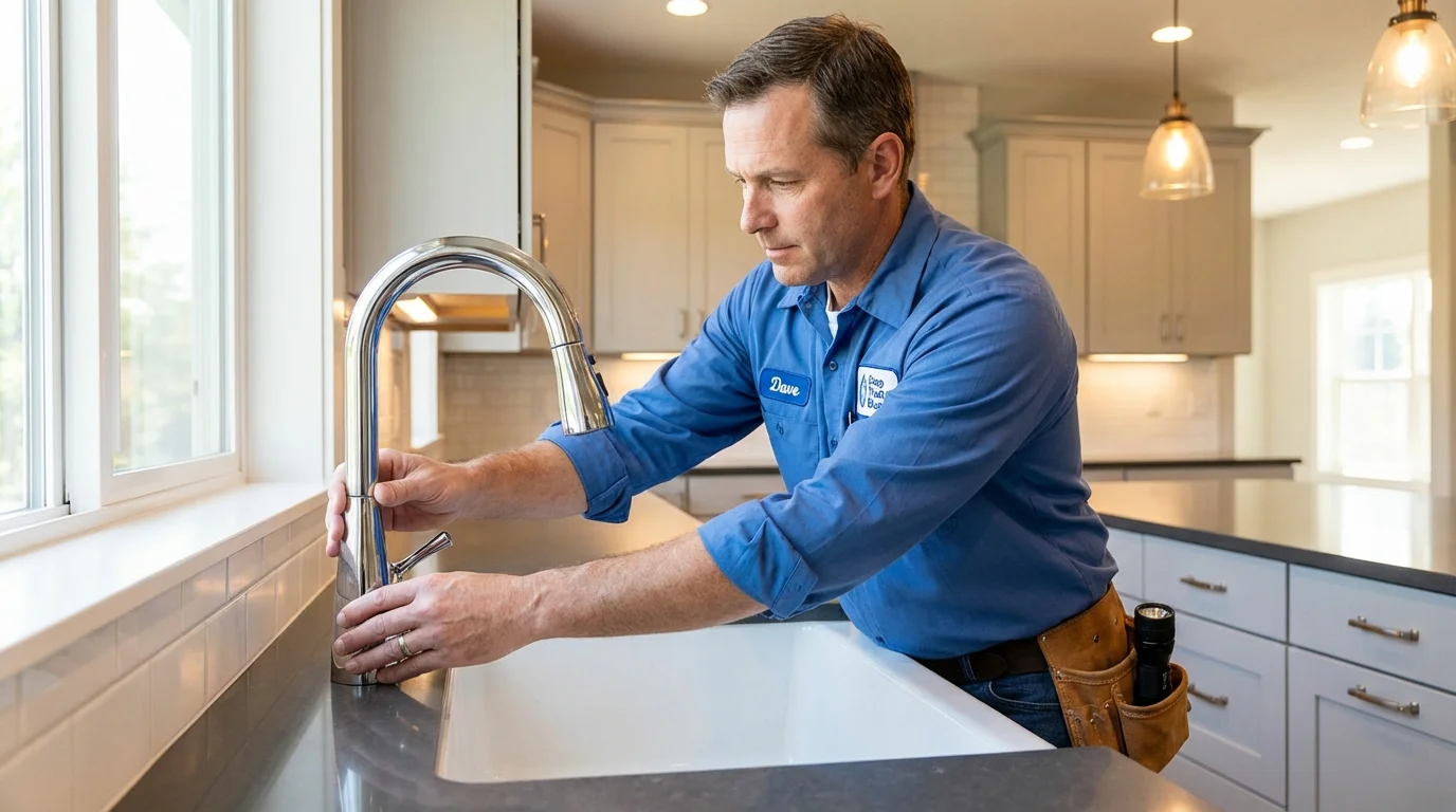 Kitchen faucet installation by Johns Plumbing LLC in Inyokern